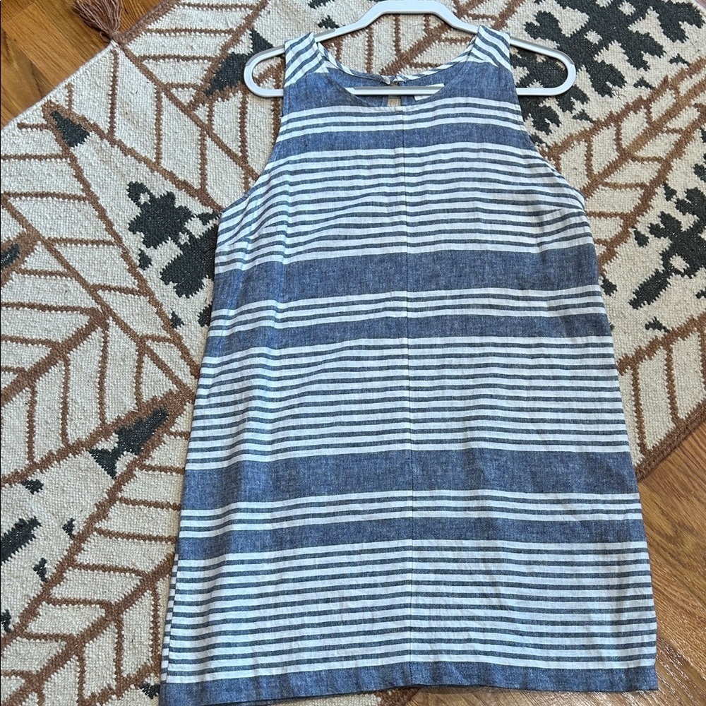Old Navy Blue and White Striped sleeveless line Mini Dress women’s large